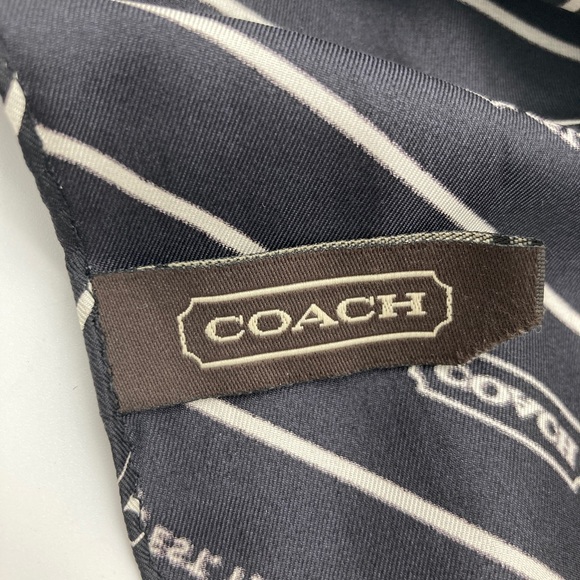 Coach Striped Monogram Silk Ponytail Scarf - Picture 4 of 5